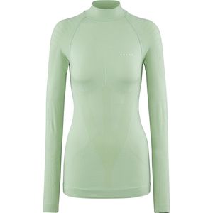 FALKE Dames Top van onderlaag Warm High Neck W L/S SH Functioneel material Sneldrogend 1 Stuk, Groen (Quiet Green 7378), XS