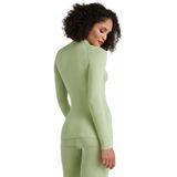 FALKE Dames Top van onderlaag Warm High Neck W L/S SH Functioneel material Sneldrogend 1 Stuk, Groen (Quiet Green 7378), L