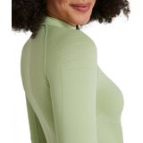 FALKE Dames Top van onderlaag Warm High Neck W L/S SH Functioneel material Sneldrogend 1 Stuk, Groen (Quiet Green 7378), L