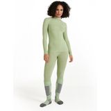 FALKE Dames Top van onderlaag Warm High Neck W L/S SH Functioneel material Sneldrogend 1 Stuk, Groen (Quiet Green 7378), L