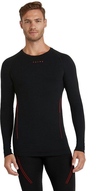 FALKE heren lange mouw shirt Warm - thermoshirt - zwart (black)