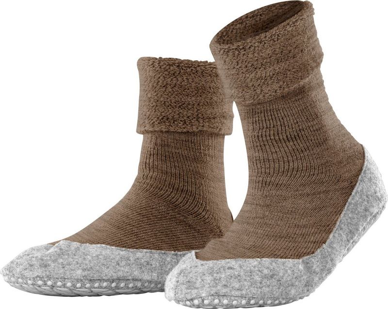 FALKE Cosyshoe - Pantoffels - Beige - Merinowol - Comfortabele Binnenvoering