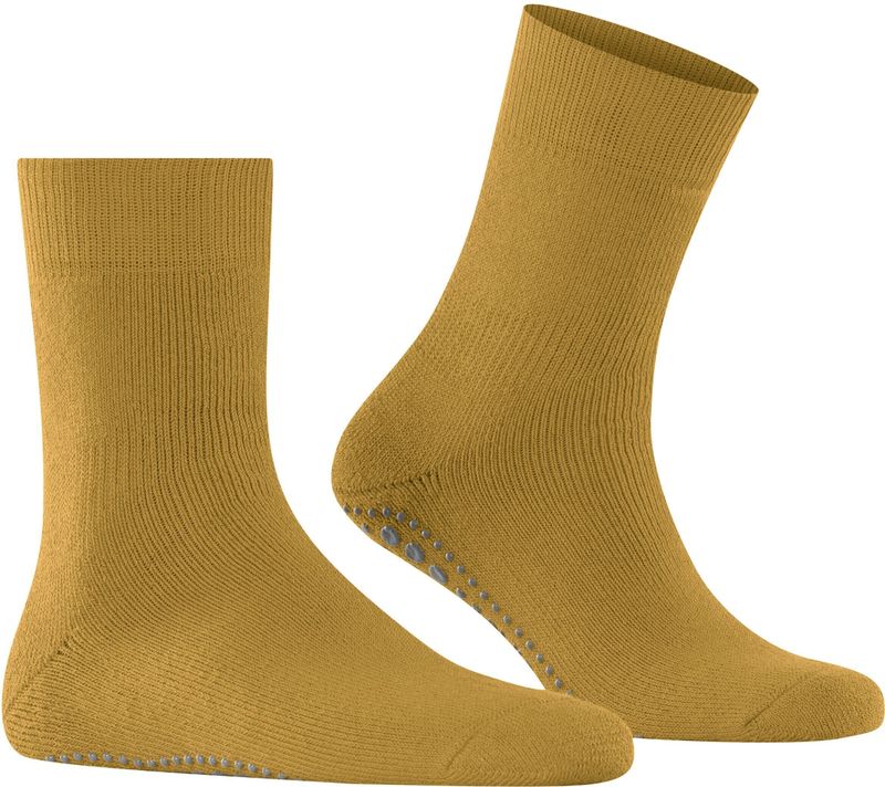 FALKE - Homepads - Heren Stopper Sokken - Geel - Wol Katoen - 1 Paar