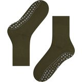 FALKE Homepads Huissokken - Groen - Katoen Merino Wol - Antislip Noppen