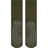 FALKE Homepads Huissokken - Groen - Katoen Merino Wol - Antislip Noppen