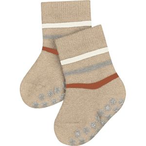 FALKE Uniseks-baby Stopper sokken Multi Stripe B Hp katoen Noppen op de zool 1 paar, Beige Sand Melange 4650, 62-68