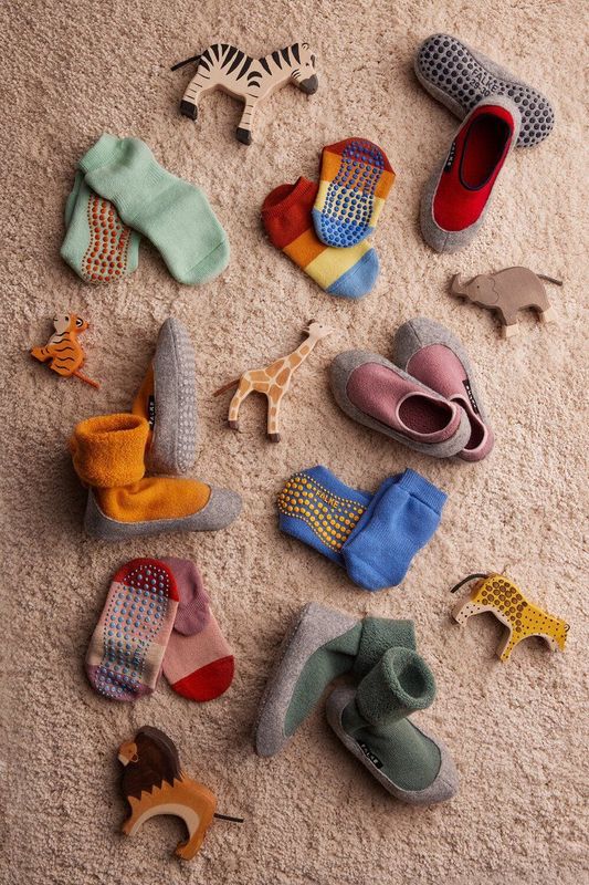 FALKE - Huissokken - Grijs - Merinowol - Antislip Noppenprint