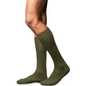 FALKE - No. 13 - Kniekousen - Groen - Katoen, 1 Paar, 43-44