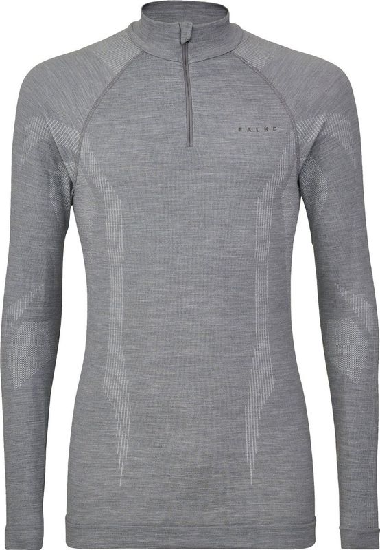 FALKE heren lange mouw shirt Wool-Tech - thermoshirt - grijs (grey-heather)