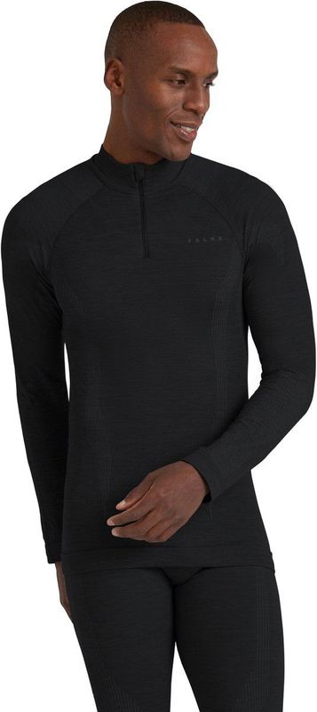 FALKE Zip Shirt Wool Tech Heren 33480 3000 black L