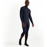 FALKE - Wool-Tech Zip Neck - Functioneel Shirt - Blauw - Lange Mouwen