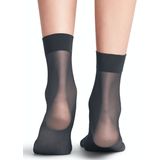 FALKE - Seidenglatt - Pantykousjes - Grijs - 15 DEN, Transparant, Drukvrij Comfort Manchet