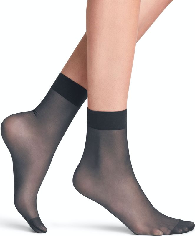 FALKE - Seidenglatt - Pantykousjes - Grijs - 15 DEN, Transparant, Drukvrij Comfort Manchet