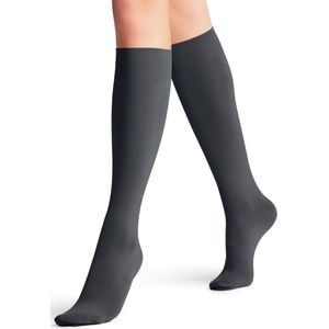 FALKE - Seidenglatt - Kniekousen - Grijs - 40 DEN, Semi-opake, Sensitive Top boordjes