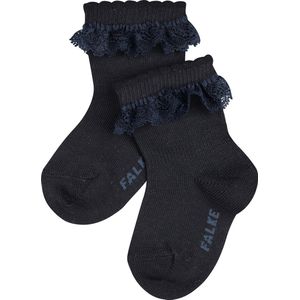 FALKE Uniseks-baby Sokken Romantic Lace B So katoen eenkleurig 1 paar, Blauw Dark Navy 6370, 62-68