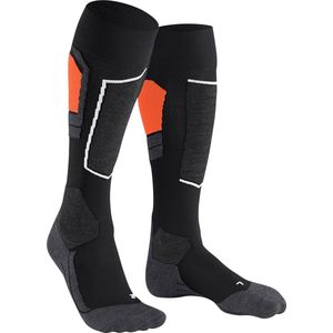 FALKE - SK4 Advanced - Kniekousen - Zwart - Merinowol-mix, Vochtregulerend, Scheen- en Enkeldemping