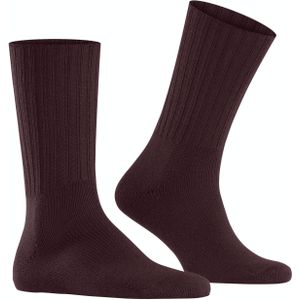 FALKE Heren Sokken Nelson M So wol eenkleurig 1 paar, Rood Barolo 8596, 43-46