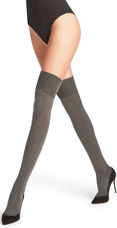 FALKE Softmerino Overkniekousen - Bruin - Wol Katoen