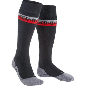 FALKE SK2 Intermediate skiën anti blaren, anti zweet merinowol wintersportsokken heren zwart - Maat 42-43