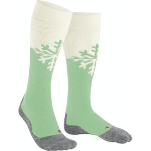 FALKE SK2 Intermediate skiën anti blaren, anti zweet merinowol wintersportsokken dames groen - Maat 41-42