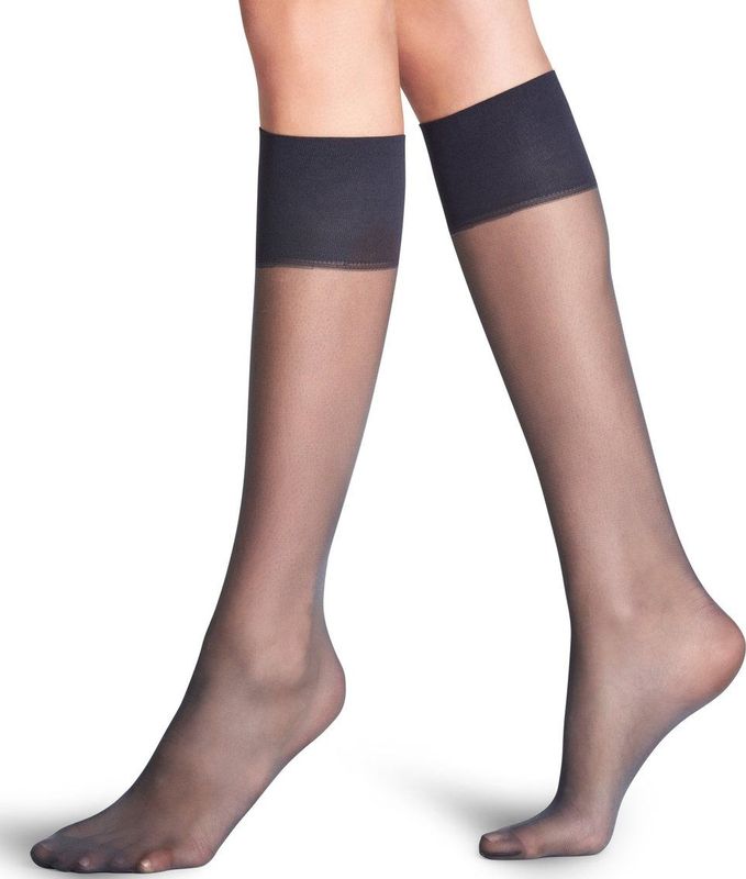 FALKE - Pure Matt 20 - Kniekousen - Transparant - Gerecycled Polyamide