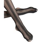 FALKE - Ritual - Panty - Zwart - Gedessineerd Materiaal Sheer