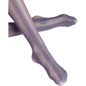 FALKE - Ritual Panty - Transparant - Fantasiepatroon - Paars (Amethyst 8635) - Fijn Garen - 1 Paar