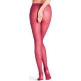 FALKE - Panty Cryptogram 30 DEN - Rood - Gedessineerd - 1 Stuk