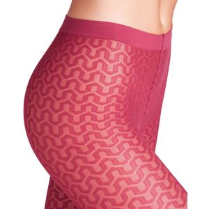 FALKE - Panty Cryptogram 30 DEN - Rood - Gedessineerd - 1 Stuk