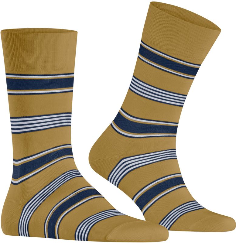 FALKE - Streep Sokken - Marine - Biologisch Katoen