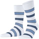 FALKE - Marina Stripe - Huissokken - Wit - Versterkt Duurzaam Katoen