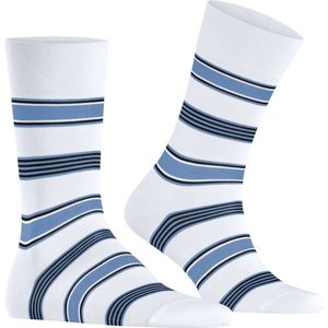 FALKE - Strepen Huissokken - Blauw/Wit - Biologisch Katoen