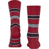 FALKE - Marina Stripe - Sokken - Rood - Versterkt, Duurzaam Katoen, Maat 41-42