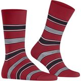 FALKE - Marina Stripe - Sokken - Rood - Versterkt, Duurzaam Katoen, Maat 41-42