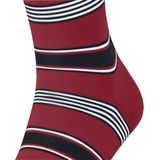 FALKE - Marina Stripe - Sokken - Rood - Versterkt, Duurzaam Katoen, Maat 41-42