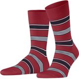 FALKE - Marina Stripe - Sokken - Rood - Versterkt, Duurzaam Katoen, Maat 41-42