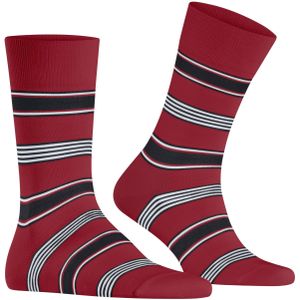 FALKE - Marina Stripe - Sokken - Rood - Versterkt, Duurzaam Katoen