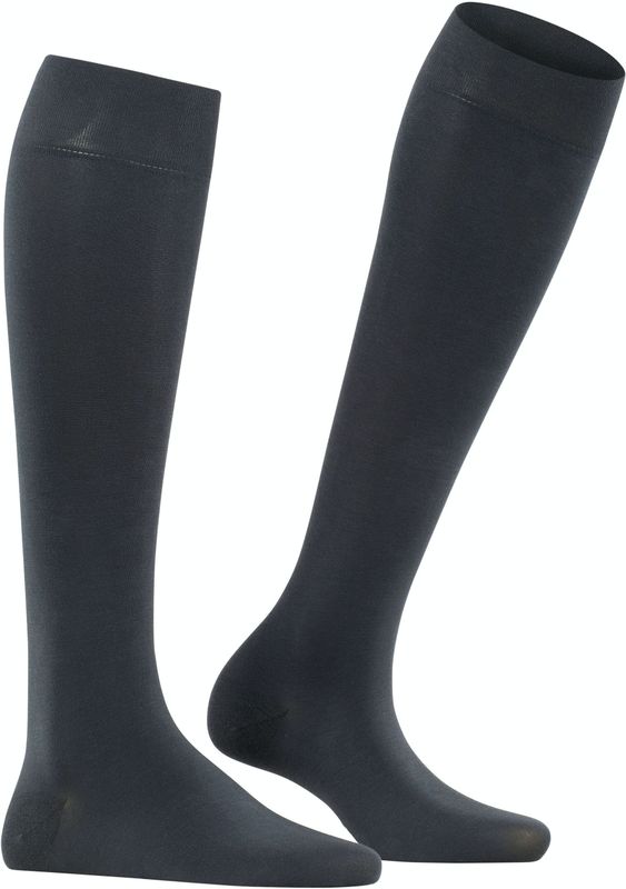 FALKE - Fine Softness - Kniekousen - Natuurlijke Vezels - Zwart