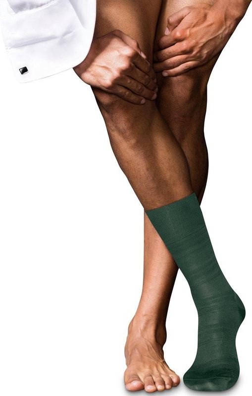 FALKE - Highshine - Sokken - Groen - Zijde Katoen, Maat 43-44