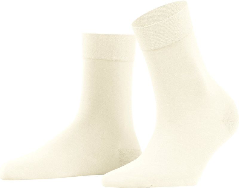 FALKE - Fine Softness - Sokken - Wit - 50 DEN, Natuurlijke Vezels