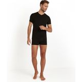 FALKE heren T-shirt Daily Climawool, korte mouw, zwart (black)