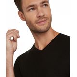 FALKE heren T-shirt Daily Climawool, korte mouw, zwart (black)