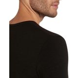 FALKE heren T-shirt Daily Climawool, korte mouw, zwart (black)