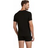 FALKE heren T-shirt Daily Climawool, korte mouw, zwart (black)