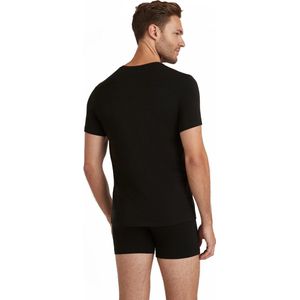 FALKE heren T-shirt Daily Climawool, korte mouw, zwart (black)