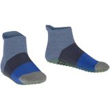FALKE - Colour Block - Huissokken - Blauw - Antislip Noppen, Katoen, Maat 31-34