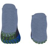 FALKE - Colour Block - Huissokken - Blauw - Antislip Noppen, Katoen, Maat 31-34