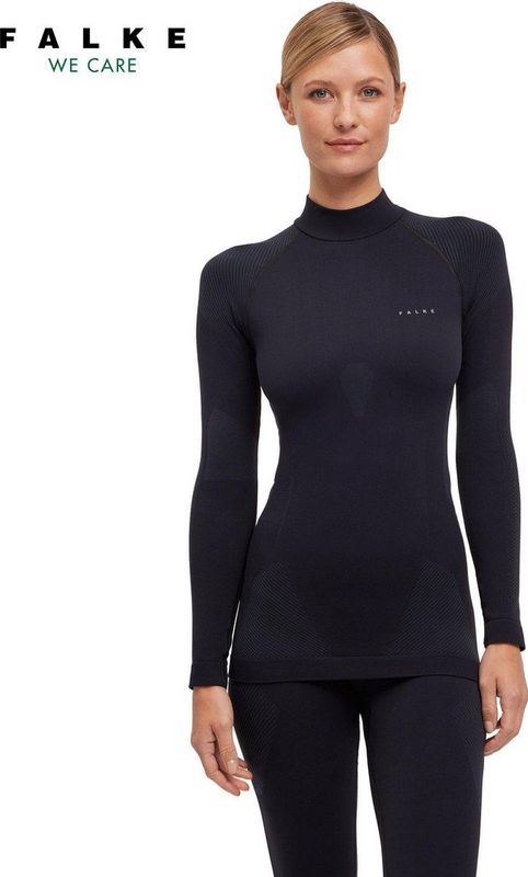FALKE - Warm Turtleneck - Functioneel Shirt - Zwart - Lange Mouwen