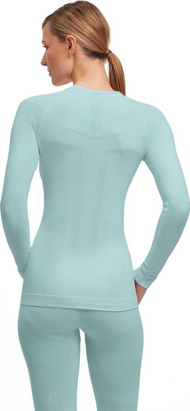FALKE Warm Longsleeved Shirt - Groen - Sneldrogend - Functioneel