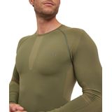 FALKE Warm Longsleeved Shirt - Groen - Sneldrogend - Functioneel